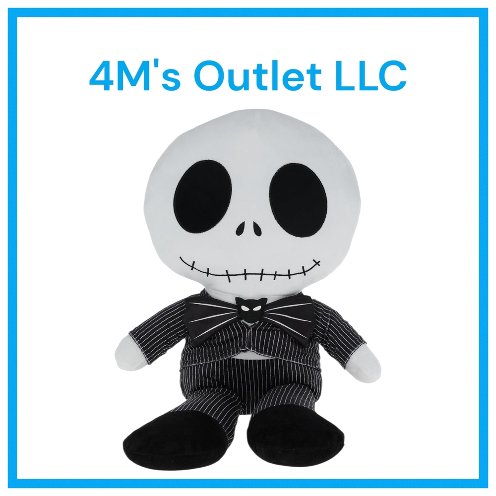 Black and White Jack Skellington Plush